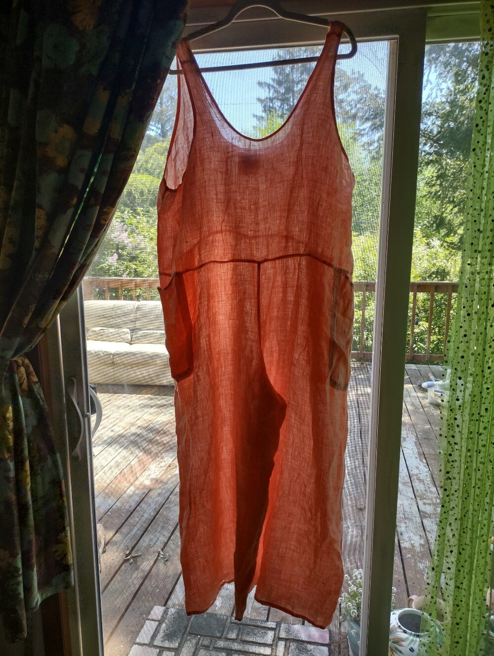 Salmon Sleeveless Jumpsuit